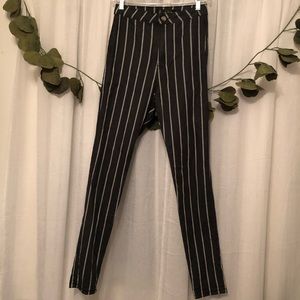 NWOT MISSGUIDED High Waisted Striped Skinny Jeans